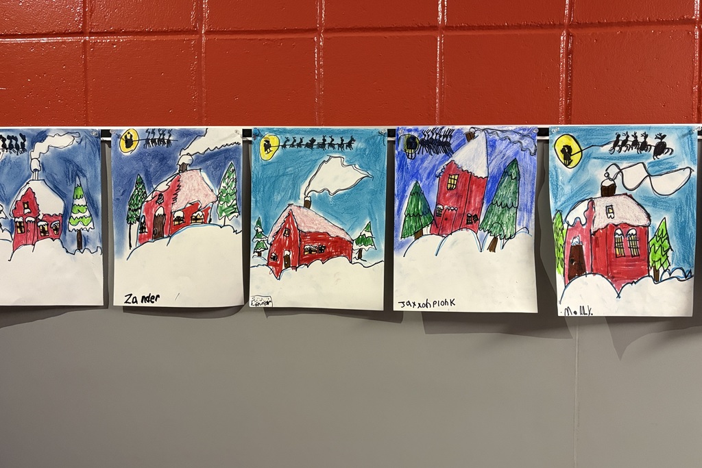 Winter artwork at PES 