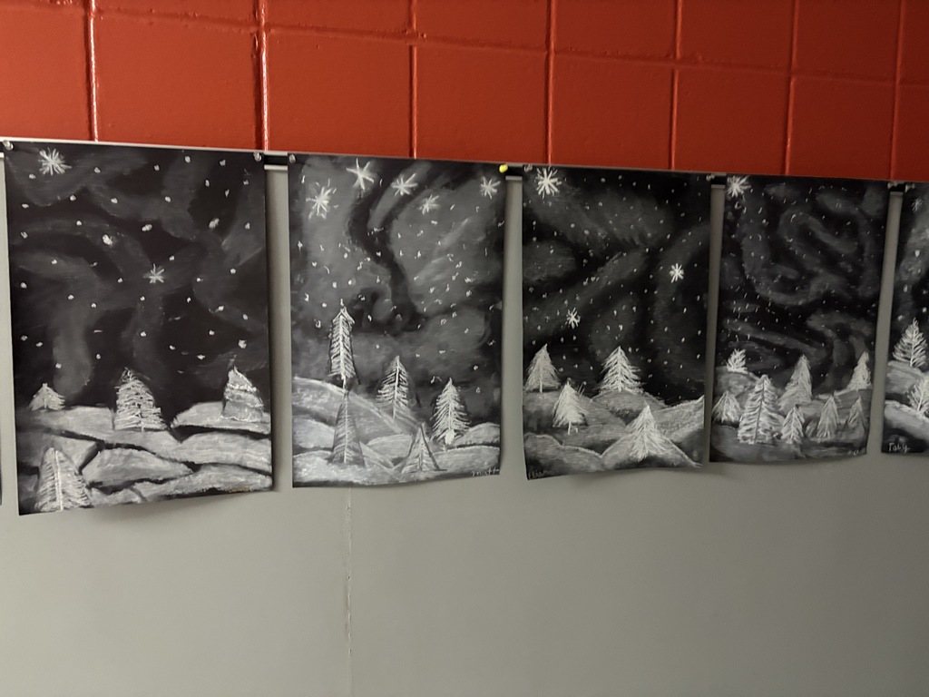 Winter artwork at PES 