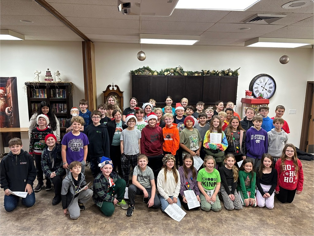 K Kids and Builders Club caroling at Maple Lawn