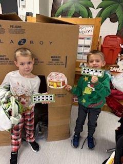 Kindergarten students in Mrs. Barnes' class went on a gingerbread hunt