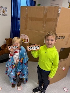 Kindergarten students in Mrs. Barnes' class went on a gingerbread hunt