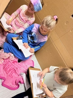 Kindergarten students in Mrs. Barnes' class went on a gingerbread hunt