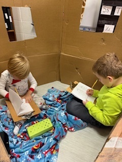 Kindergarten students in Mrs. Barnes' class went on a gingerbread hunt