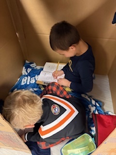 Kindergarten students in Mrs. Barnes' class went on a gingerbread hunt