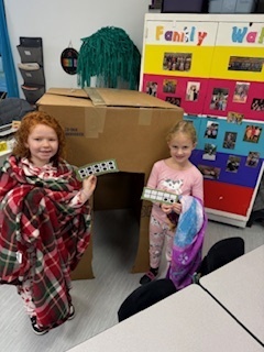 Kindergarten students in Mrs. Barnes' class went on a gingerbread hunt