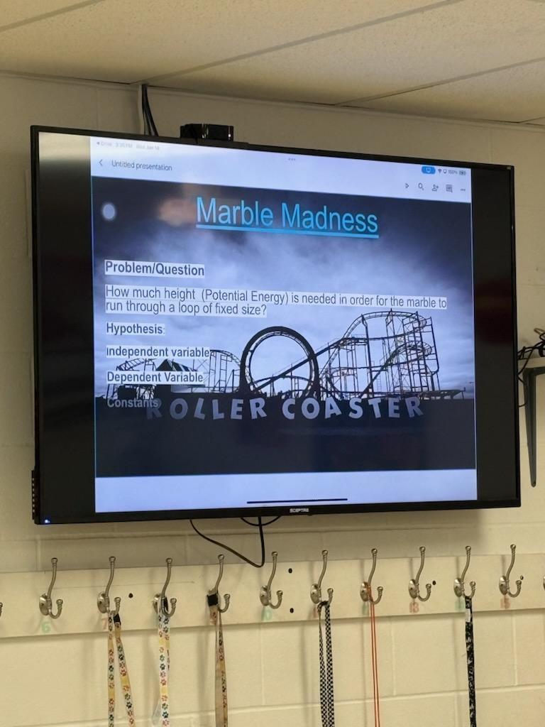 PES 4th grade science club meeting, learning about Marble Coasters