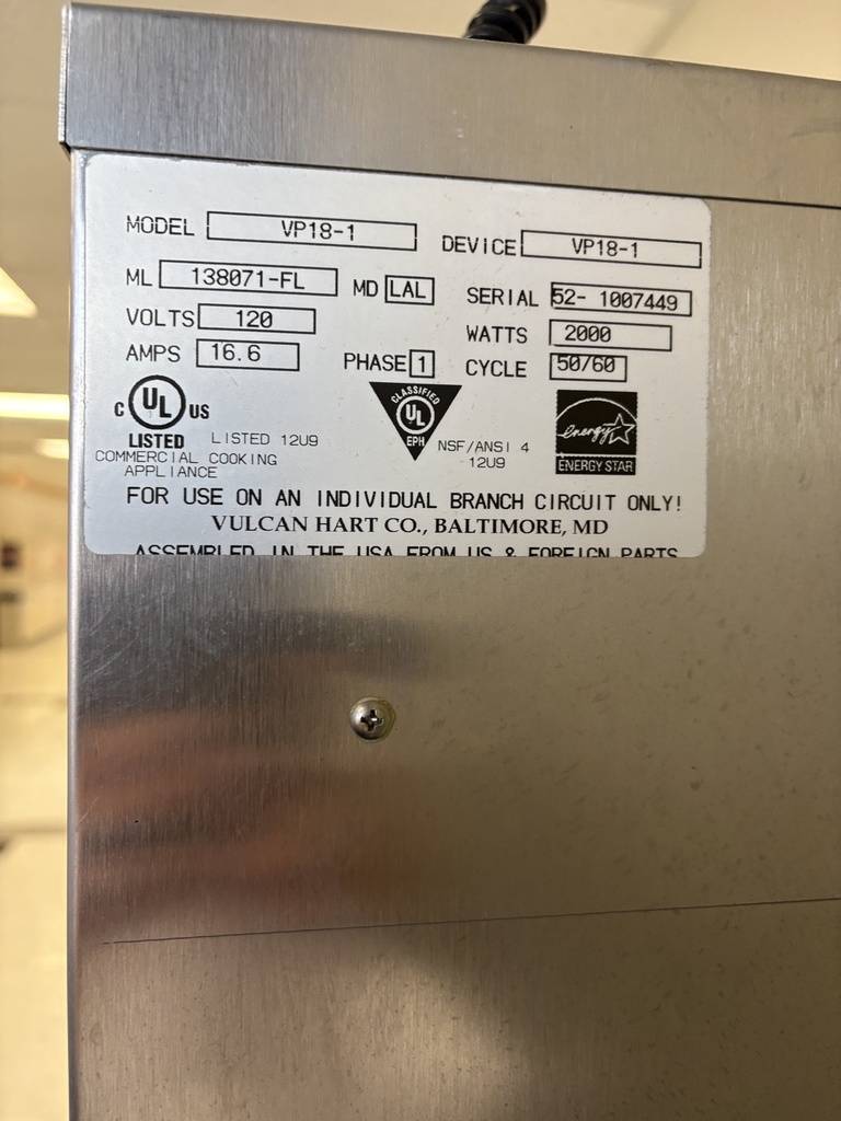 7 Vulcan commercial warming cabinet model information
