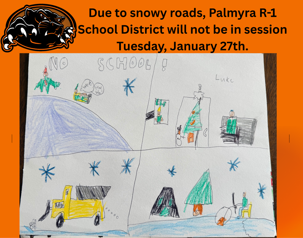 No school Tuesday, January 27th