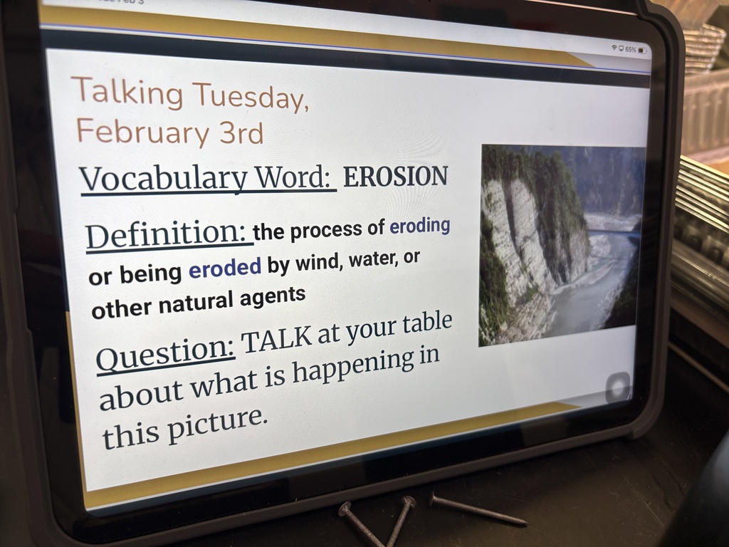 Middle school students studying erosion with lab activity