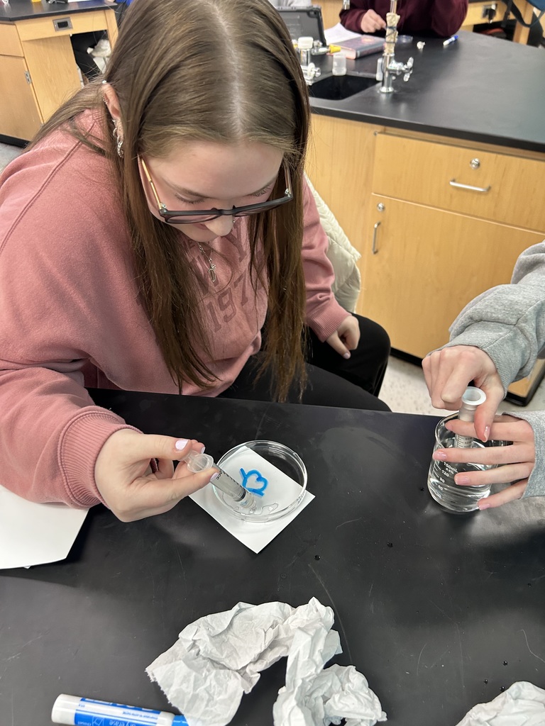 Integrated science class, student performs experiments