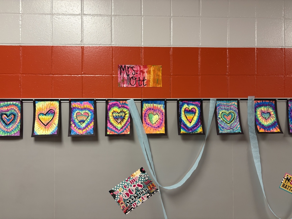 Heart artwork at Palmyra Elementary School