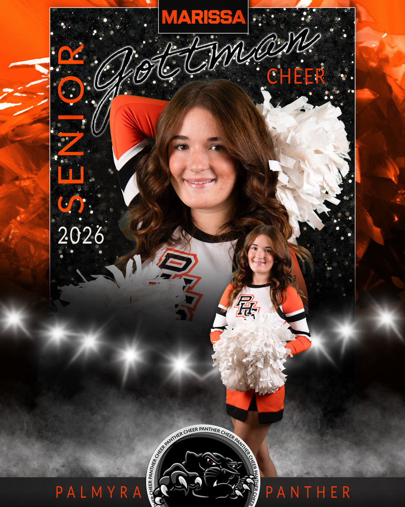 Marissa Cheer Senior Night banner photo