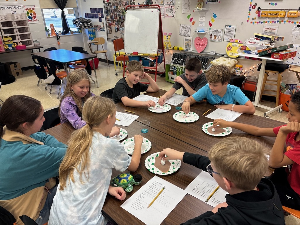 4th grade science club experimenting with milk