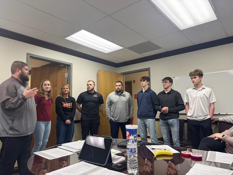 Palmyra High School wrestling program spoke to the board about their season