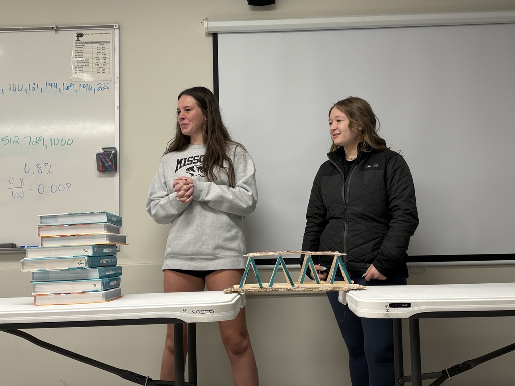 College prep math students building bridges