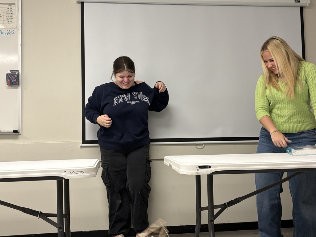 College prep math students building bridges