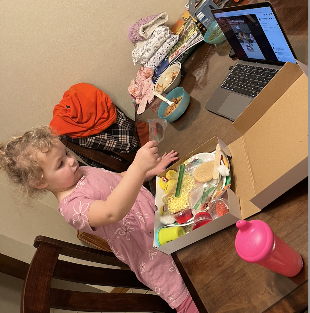 PAT pizza party online group connection at home participants