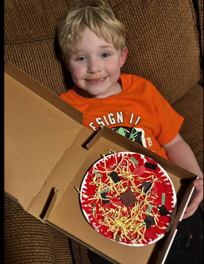 PAT pizza party online group connection at home participants