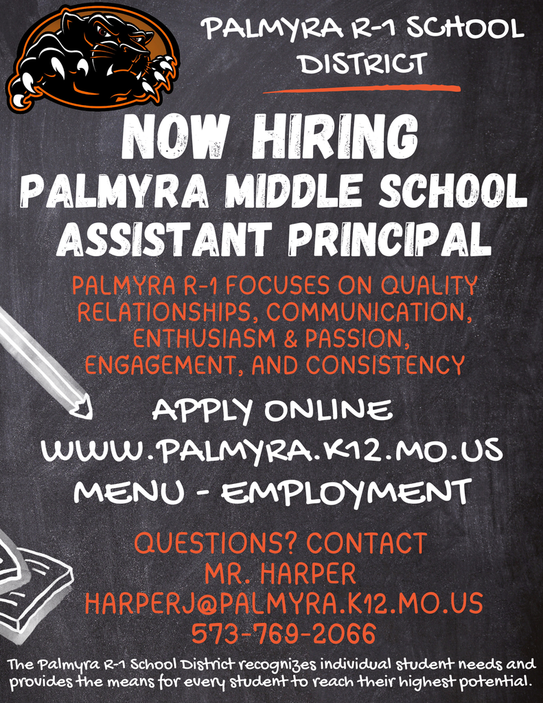 Palmyra R-1 School District Now Hiring Assistant Principal