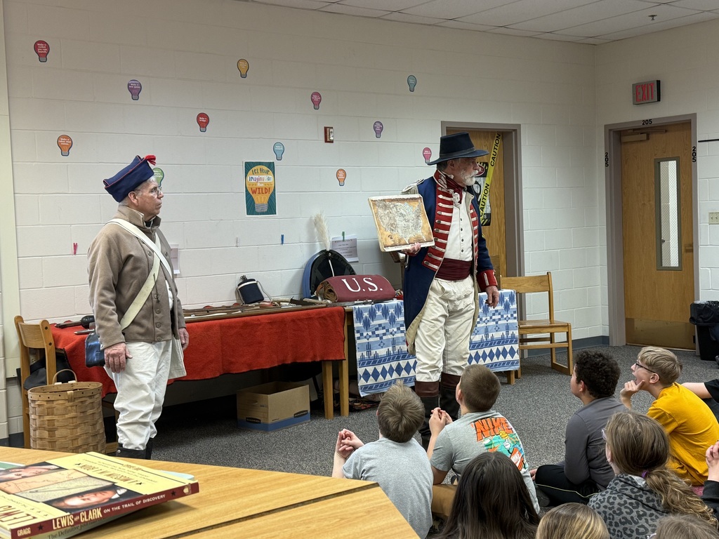 Lewis and Clark presentation with the 5th graders at middle school