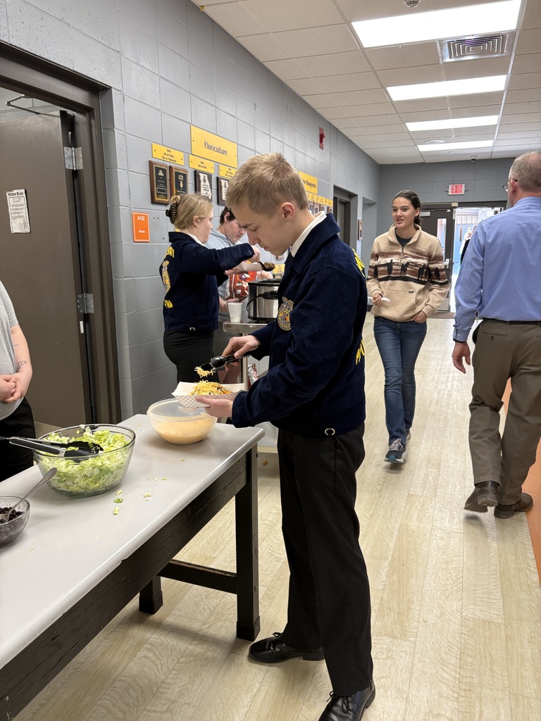 FFA Members provided lunch to staff and FFA members today