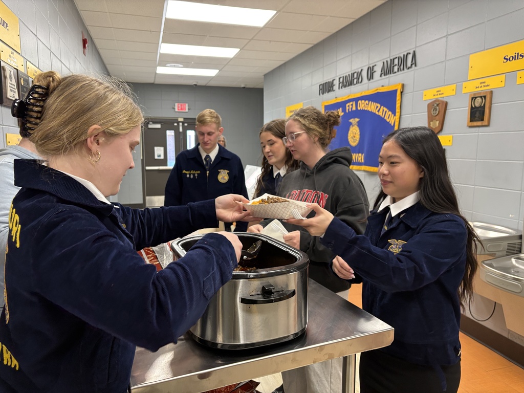 FFA Members provided lunch to staff and FFA members today