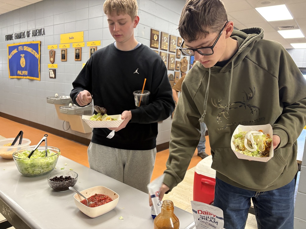 FFA Members provided lunch to staff and FFA members today