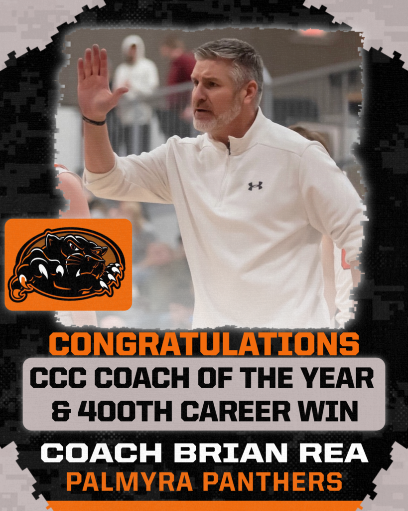 Congrats Coach Rea 400th win & ccc coach of the year