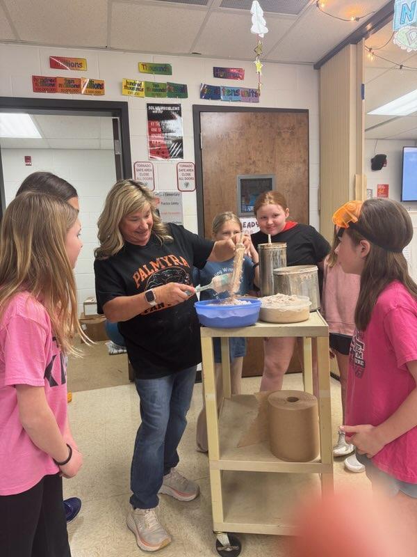 Students in Mrs. Eagan's class made ice cream