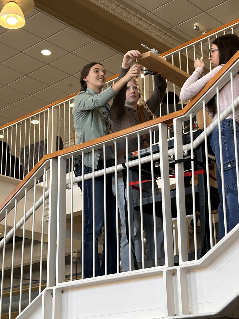 Students competing in Science Olympiad contest