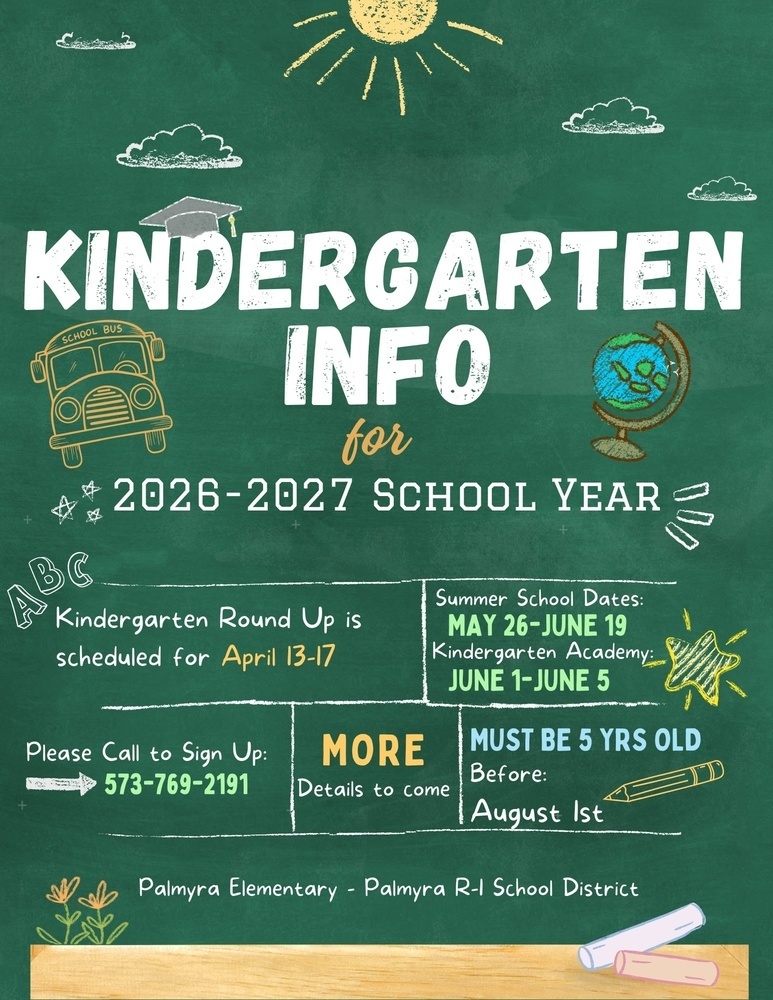 Kindergarten Info @ Palmyra Elementary