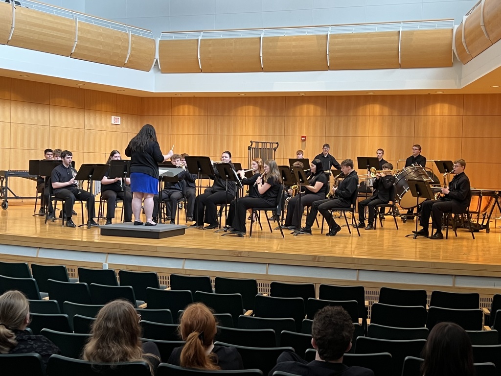 PHS BAND warming up for large ensemble contest at Truman State University