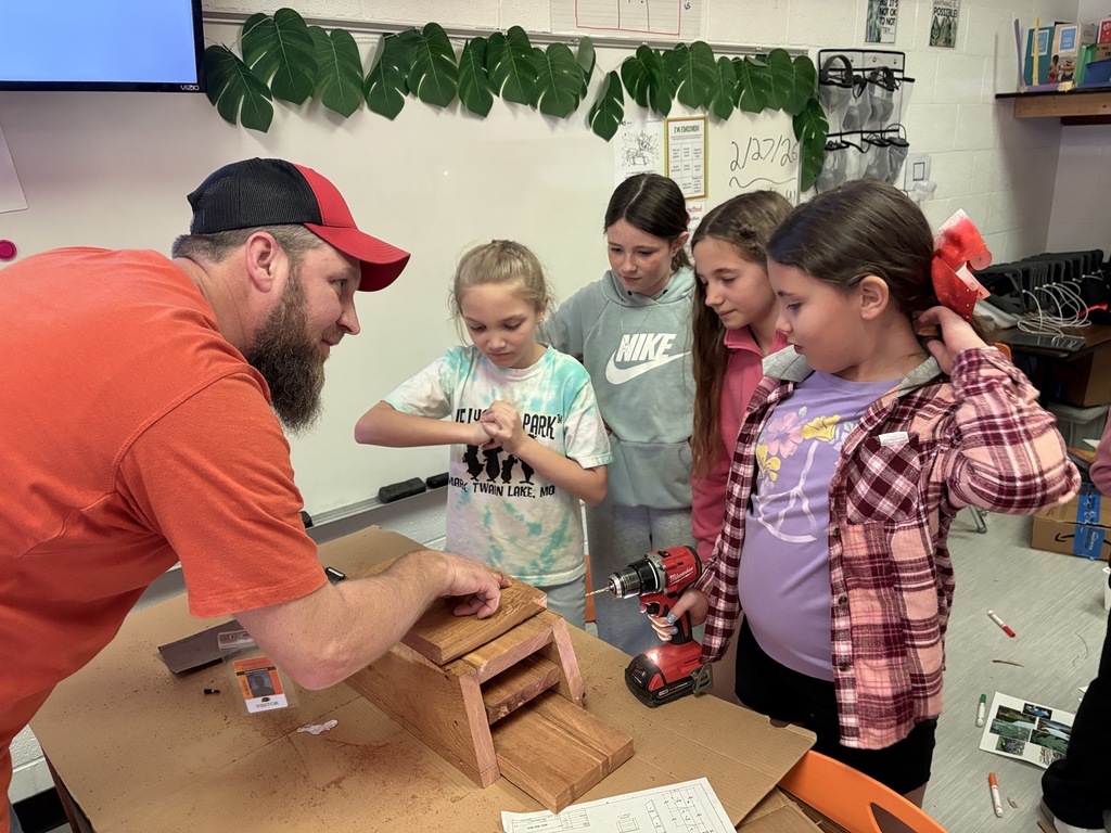 4th grade students learning how to build bat boxes