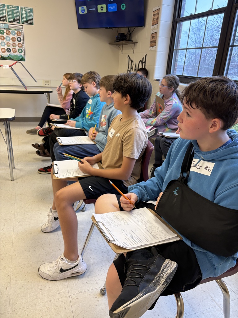 5th grade social studies mock trial jury listening to witness