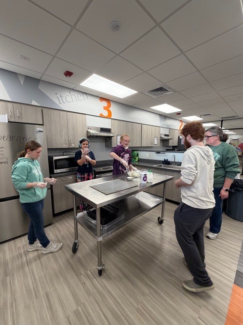 Mrs. LaSala's class making irish soda bread