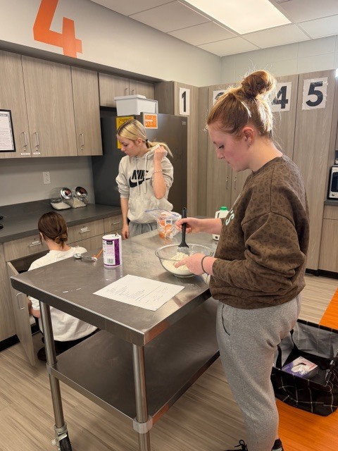 Mrs. LaSala's class making irish soda bread