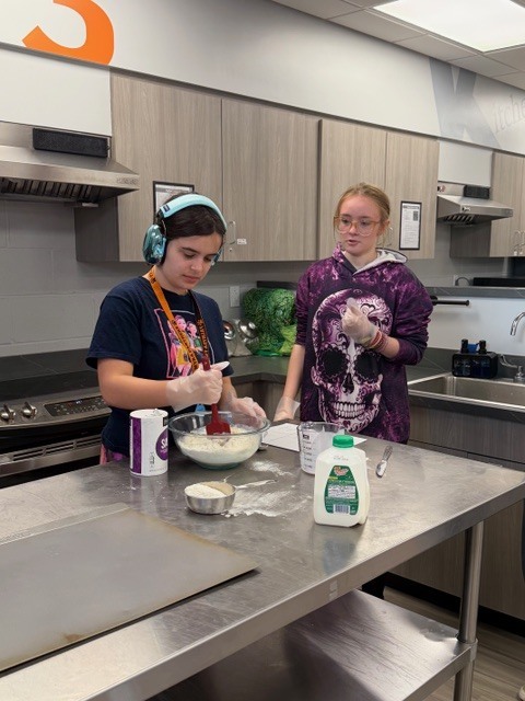 Mrs. LaSala's class making irish soda bread