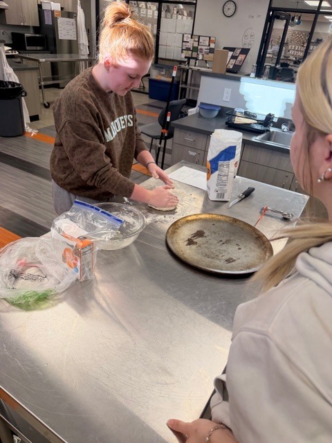 Mrs. LaSala's class making irish soda bread