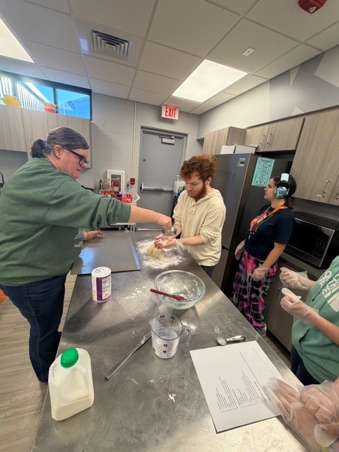 Mrs. LaSala's class making irish soda bread