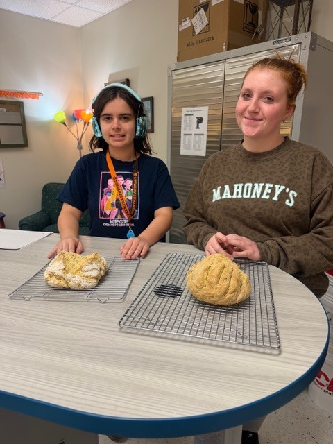 Mrs. LaSala's class making irish soda bread