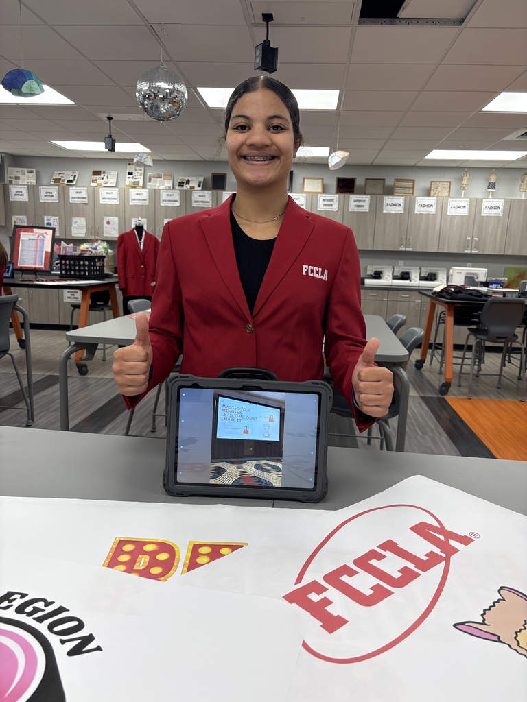 Student presenting their slide show