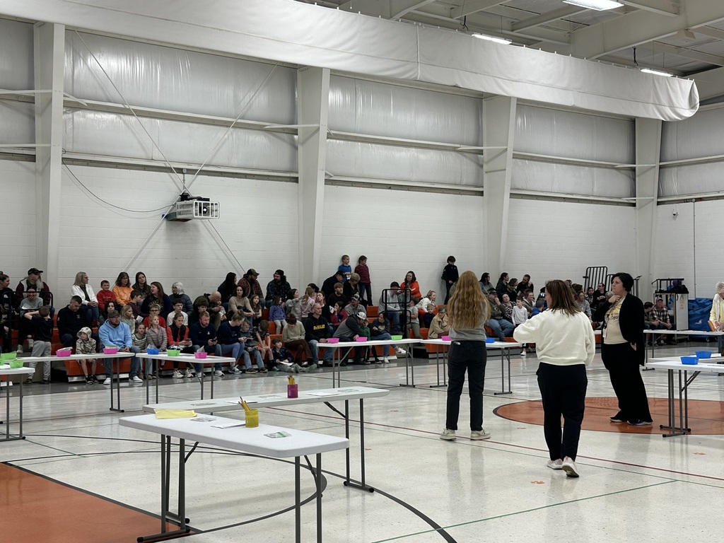 2nd grade open house students with their restaurant