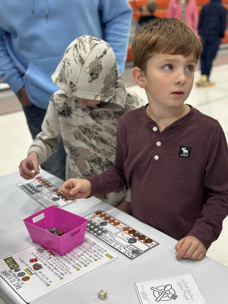 2nd grade open house students with their restaurant