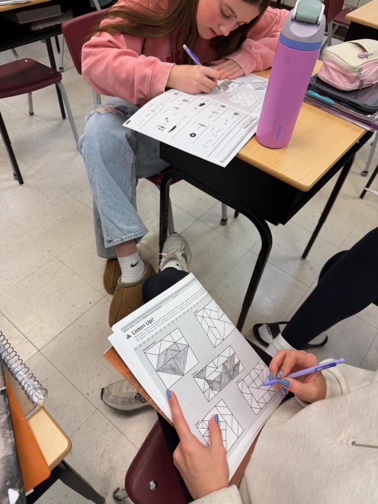 8th grade worked on their active listening skills with Mrs. McBride