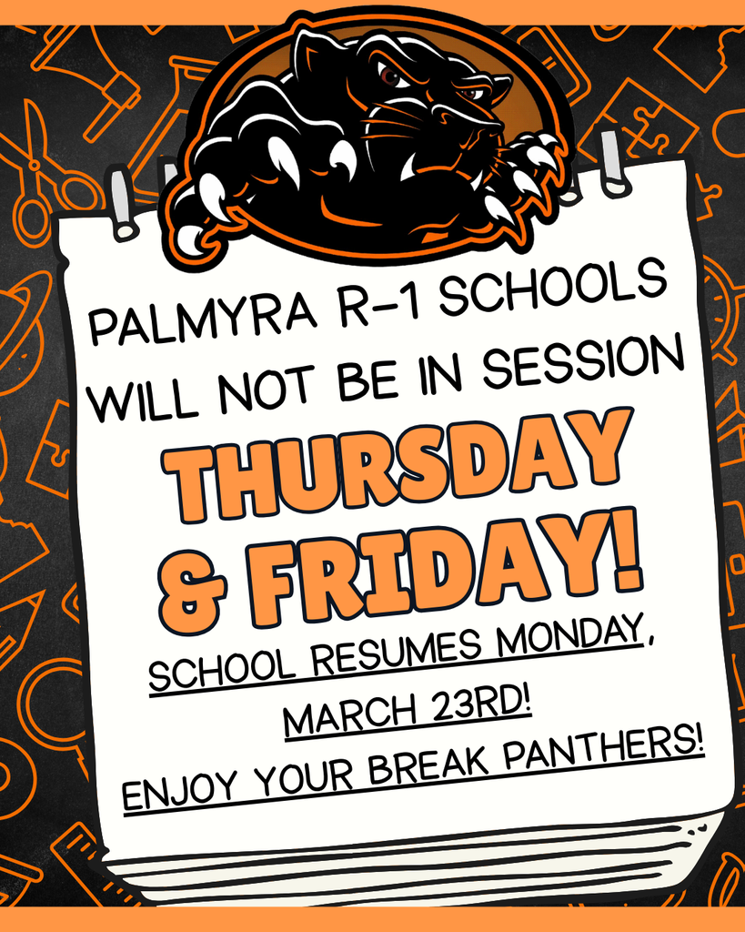 Spring break, no school Thursday and Friday. 