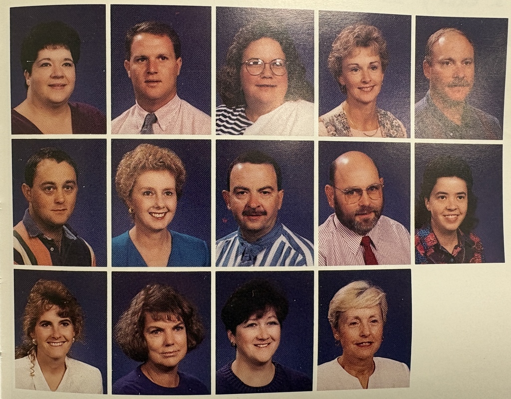 Staff photo from 1994-1995 yearbook