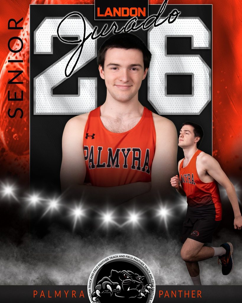 Senior track recognition banner, Landon