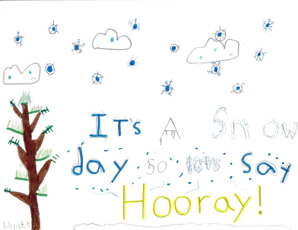 Snow day graphic, It's a snow day so lets say hooray!