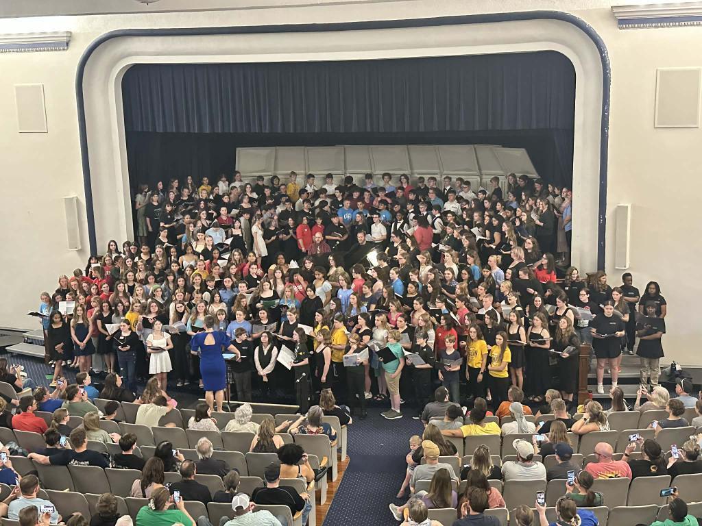 Palmyra Middle School Honors Choir Students at NEMMEA Honors Choir performance in Columbia MO