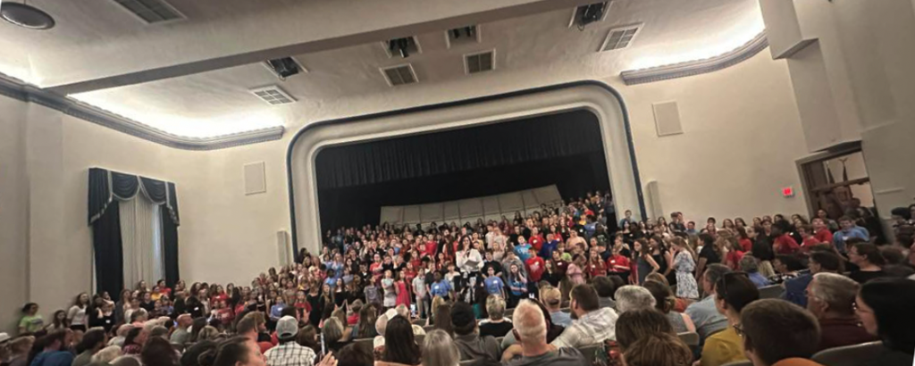 Palmyra Middle School Honors Choir Students at NEMMEA Honors Choir performance in Columbia MO